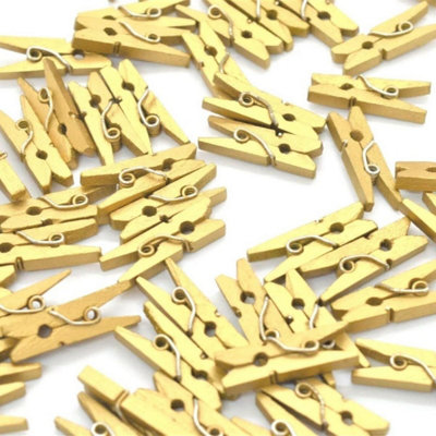 HSD Gold Mini Pegs 50PcsPerfect For ChristmasHoliday & Party Decorations from B&Q