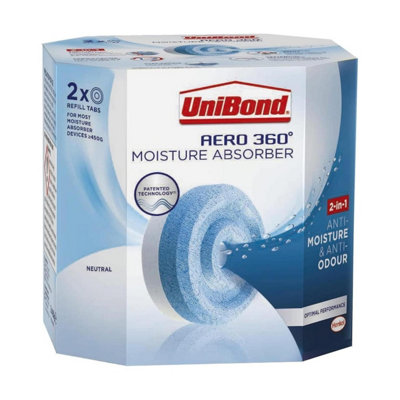 B&Q -  Aero 360 Moisture Absorber Refills 450G12 Pack (24 Refills)Dehumidifier TabsDamp & Odour Control