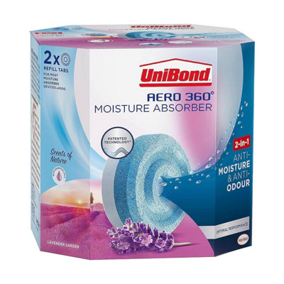 B&Q -  Aero 360 Lavender Moisture Absorber Refills 450G(1 Loose Refill)Dehumidifier Damp & Odour Control