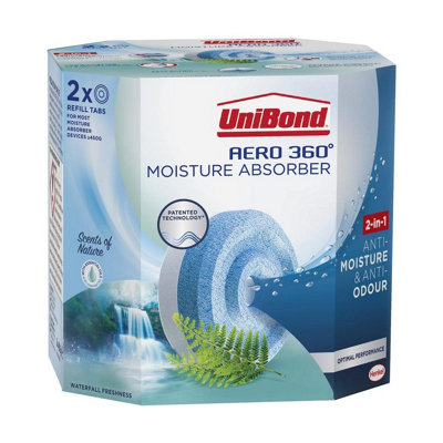 B&Q -  Aero 360 Waterfall Freshness Moisture Absorber Refills 450G2 Pack (4 Refills)Dehumidifier Damp & Odour Control