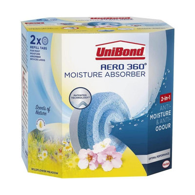 B&Q -  Aero 360 Wildflower Meadow Moisture Absorber Refills 450G12 Pack (24 Refills)Dehumidifier Damp & Odour Control