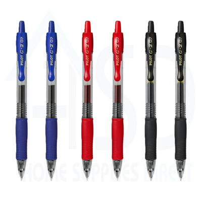 Pilot G-2 Rollerball Pen Set6 Pack (BlueRedBlack) 0.7mm Medium TipBoldSmooth Writing from B&Q