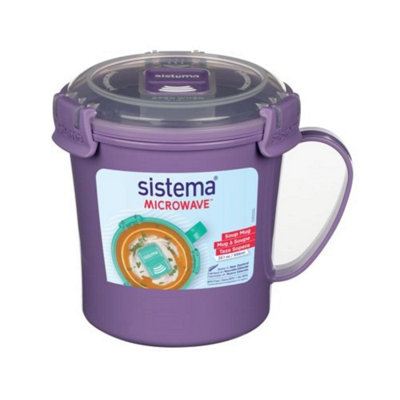 Sistema Microwave Purple Medium Soup Mug 656MlBpa-Free & Eco-Friendly from B&Q
