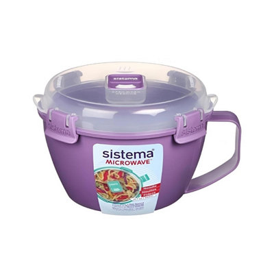 Sistema Microwave Purple Medium Soup Mug 940MlBpa-Free & Eco-Friendly from B&Q