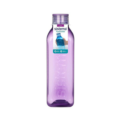 Sistema Purple Square Bottle 1LBpa-FreeDurable & Leakproof Plastic from B&Q