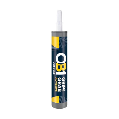 Ob1 Multi-Surface Grip & Grab Adhesive 290Ml (12 Pack)WeatherproofHigh StrengthInstant Grab from B&Q