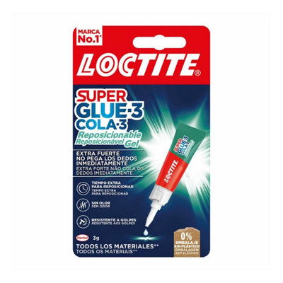 Loctite Glue Repositionable Gel 3G (6 Pack)Strong Instant Adhesive For Precise Diy Repairs On MetalRubberWood & Plastic from B&Q