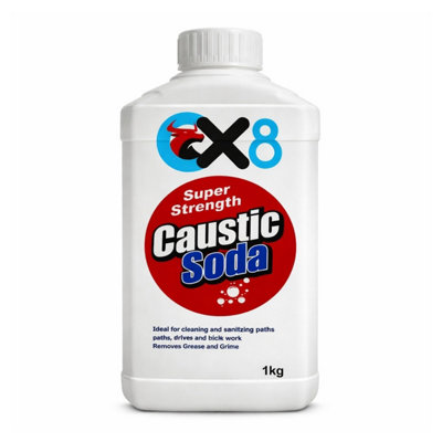HSD Caustic Soda 1Kg (12 Pack)Heavy Duty Drain Cleaner & Degreaser For GreaseBrickworkPaths & General Cleaning from B&Q