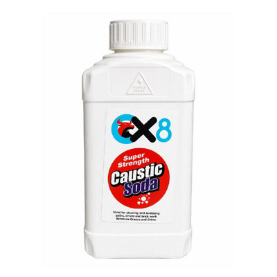 HSD Caustic Soda 500G (12 Pack)Heavy Duty Drain Cleaner & Degreaser For GreaseBrickworkPaths & General Cleaning from B&Q