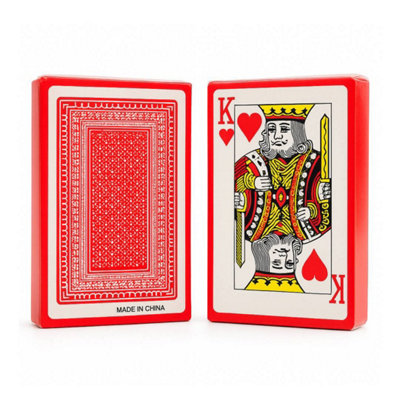 B&Q -  Classic Plastic Coated Poker Playing Cards54 Pcs DeckUniversal SizeDurable Plastic-Coated Finish For Home & Game Night