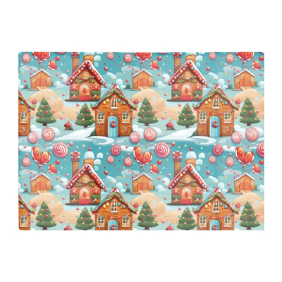 Warren Reed Designer Christmas Gingerbread House Glass Chopping Board from B&Q