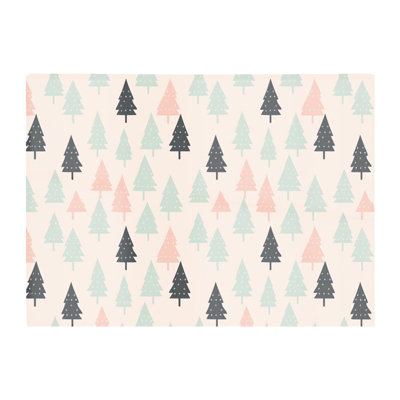 Warren Reed Designer Christmas Tree Silhouette Pattern Glass Chopping Board from B&Q