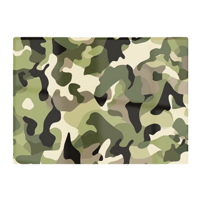 B&Q -  Camouflage Design Glass Chopping Board
