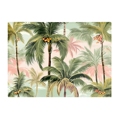 B&Q -  Palm Trees Pattern Glass Chopping Board