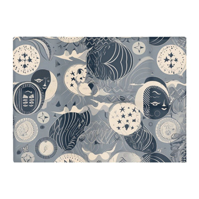 B&Q -  Abstract Moon And Stars Glass Chopping Board