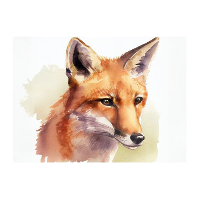 B&Q -  Fox Watercolour Glass Chopping Board