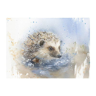 B&Q -  Hedgehog Watercolour Glass Chopping Board