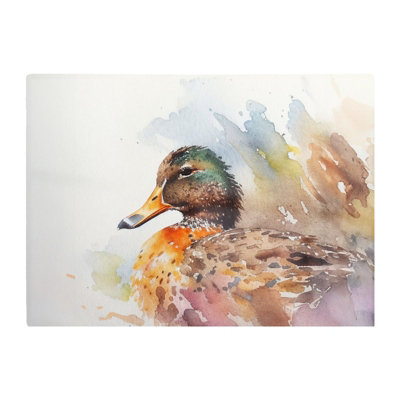 B&Q -  Mallard Watercolour Glass Chopping Board