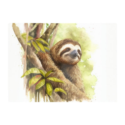B&Q -  Sloth Watercolour Glass Chopping Board
