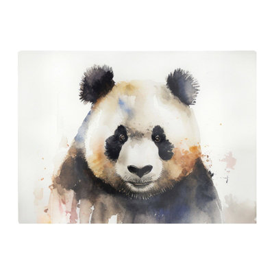 B&Q -  Panda Watercolour Glass Chopping Board