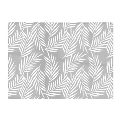 B&Q -  Palm Tree Leaves Glass Chopping Board