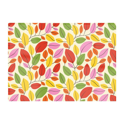 B&Q -  Autumn Leaves Glass Chopping Board