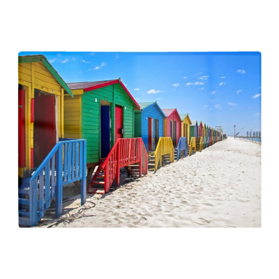 Warren Reed Designer Beach Huts Cape Town South Africa Glass Chopping Board from B&Q