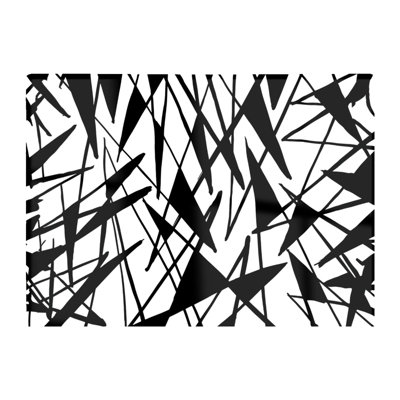 B&Q -  Brush Abstract Pattern Glass Chopping Board