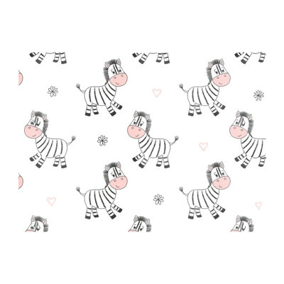 Warren Reed Designer Cute Hand Drawn Zebra Glass Chopping Board from B&Q