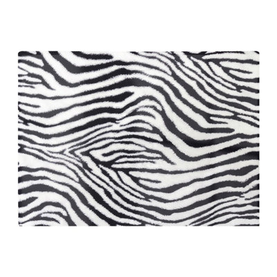 B&Q -  Zebra Texture Pattern Glass Chopping Board
