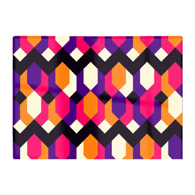 B&Q -  Coloured Abstract Pattern Glass Chopping Board