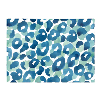 B&Q -  Watercolour Leopard Print Glass Chopping Board