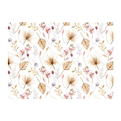 Warren Reed Designer Watercolour Orchids Glass Chopping Board from B&Q