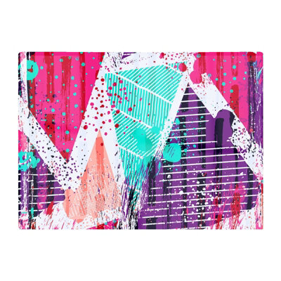 Warren Reed Designer Shabby Geometric Pattern Glass Chopping Board from B&Q