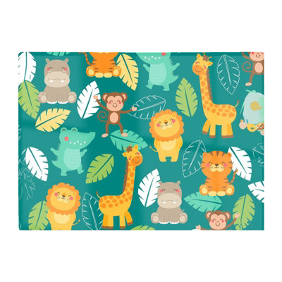 B&Q -  Jungle Animals Glass Chopping Board