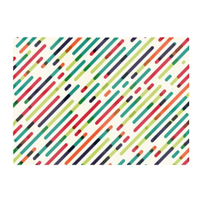 B&Q -  Coloured Diagonal Abstract Pattern Glass Chopping Board