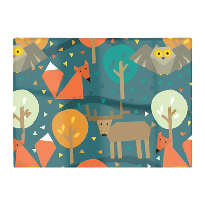 B&Q -  Wild Nightlife Glass Chopping Board