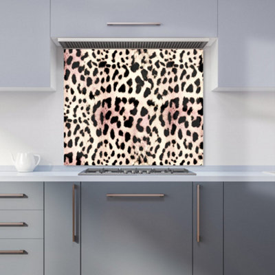 Warren Reed Designer Leopard Hide Premium Glass Kitchen Splashback W600mm X H600mm