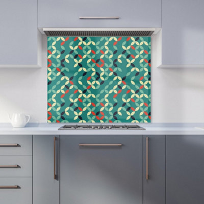 B&Q -  Geometric Pattern Design Premium Glass Kitchen Splashback W700mm X H650mm