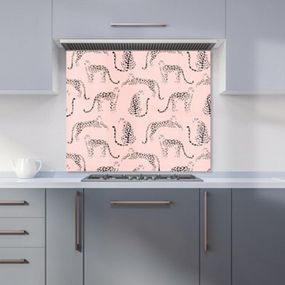 Warren Reed Designer Abstract Leopard Pattern Premium Glass Kitchen Splashback W700mm X H650mm from B&Q