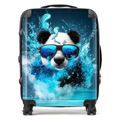 Warren Reed Designer Panda Splashart Water SuitcaseLarge from B&Q