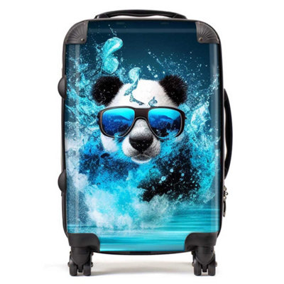 Warren Reed Designer Panda Splashart Water SuitcaseCabin from B&Q