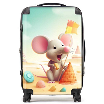 Warren Reed Designer A Mouse On A Beach Holiday SuitcaseMedium from B&Q