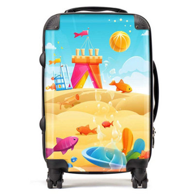 Warren Reed Designer Fishes On A Beach Holiday SuitcaseCabin from B&Q