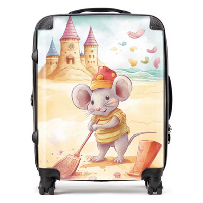 Warren Reed Designer Mouse On A Beach Holiday SuitcaseLarge from B&Q