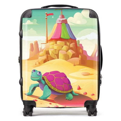 Warren Reed Designer Turtle On A Beach Holiday SuitcaseLarge from B&Q
