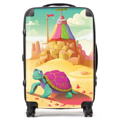 Warren Reed Designer Turtle On A Beach Holiday SuitcaseMedium from B&Q