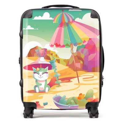Warren Reed Designer Kitten On A Beach Holiday SuitcaseLarge from B&Q
