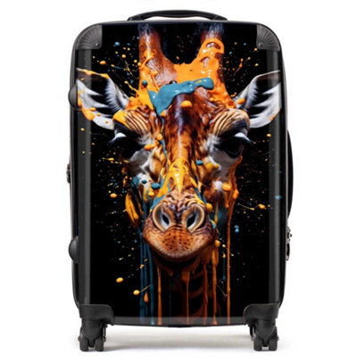 Warren Reed Designer Giraffe Face Splashart SuitcaseMedium from B&Q