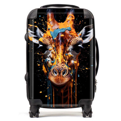 Warren Reed Designer Giraffe Face Splashart SuitcaseCabin from B&Q